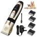 Electric Dog Clippers Cordless Dog Trimmer Low Noise | Pet Grooming Kit Rechargeable & Fast Charging Dog Grooming Clippers with 4 Combs | Professional Cat Hair Trimmer for Dogs Cats Horses Green