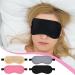 Organic Castor Oil Pack Set - 4 Pcs Reusable Wraps & Sleep Mask for Eyelashes Eyebrows Wrinkles & Dark Circles - Khaki Black Gray & Pink - Buy Online on GoSupps.com