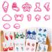 Keoker Polymer Clay Cutters  Ocean Clay Cutters for Polymer Clay Jewelry  12 Shapes Sea Life Clay Earring Cutters  Small Earring Cutters for Polymer Clay Making (Coastal Clay Cutters) Ocean polymer clay cutters
