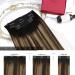 Moresoo Balayage Clip In Hair Extensions - Real Hair Ombre #1B/4/18 & #1B/4/14 - 5pcs 80g 35cm - Double Broken Black to Dark Brown & Dark Blonde - Buy Online on GoSupps.com