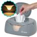 Wipe Warmer and Baby Wet Wipes Dispenser | Holder | Case with Changing Light Grey 1 Count (Pack of 1)