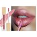 Oulac lip gloss shiny - liquid lipstick 3D gloss finish moisture transparent glitter with rosendamascena flower extract lip care for dry lips 4.5ml purple rosa (C08)