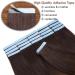 Elailite Tape Extensions - 20 PCS Real Remy Human Hair Adhesive Tapes 35cm #2T6 Dark Brown Ombre to Light Brown - Buy Online on GoSupps.com