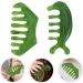 Minkissy Jade Scalp Massage Comb | Natural Wide Tooth Gua Sha Comb for Hair Growth & Antistatic Head Massage Device - Buy Online on GoSupps.com