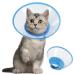 Vivifying Cat Cone, 3 Sizes of Adjustable Lightweight Elizabethan Recovery Collar for Cats, Kittens, Puppies, Small Dogs and Rabbits S(Neck: 5.7-8.0 in) Blue