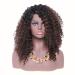 Hiaysan short confused ombre brown wig with dark roots natural synthetic fashion afro hair wigs for black women