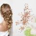 Wedding Hair Clip Hair Rose Gold Accessories for Bridal Bridesmaid Girls Wedding Hair Vines Handmade Flower Rhinestone Headpiece Hair Pins for Women Hair Side Combs - Buy Online on GoSupps.com