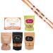 Ghasitaram Gifts Rakhi Gifts for Brothers Rakhi Sweets - Best of 5 SOYA Sticks Pouch Coin Biscuits Pouch Methi Mathi Pouch Barbeque Cashews Pouch Kaju katli Box with 2 Pearl Beads Rakhis Best of 5SOYA Stick Biscuit Kaju Mathi katli Rakhi