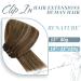 Runature Ombre Clip In Extensions - Real Hair Balayage Dark Brown & Caramel Blonde #4/27/4 - 50cm 120g 7PCs - Buy Online on GoSupps.com
