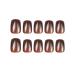 Shop Short Press on Nails - Square Cat Eye Acrylic Nails | Glossy Brown Full Cover False Nails - 24 Pcs for Women - Buy Online on GoSupps.com