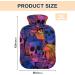 Hot Water Bottles with Bearded Skulls Cover | 2L Pain Relief for Neck & Shoulder | Warm Water Bed Warmer - Buy Online on GoSupps.com