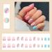 Square False Nails Short 24PCS with Glue - Wavy Fake Nails for Women - Buy Online on GoSupps.com