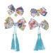 FRCOLOR 2 Pairs Hairpin Antique Hair Clips Ponytail Holder Gripper Festive Clips Vintage Bow Hair Clip Bow Tie Hair Clip Cute Bow Hair Clips Kawaii Hair Bows Flowers Iron Child Pearl