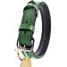 Sniffing fans collar for dogs made of leather dog collar for the large medium and small dog leather collar padded robust (XXL - 55-65cm green) XXL - 55-65cm green