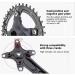 Andeshunk Mountain Bike Crankset Hollow Integrated Crank axle - 32T/34T/36T Black - Buy Online on GoSupps.com