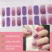 Semi Cured Gel Nail Polish Strips 20Pcs Glitter Gel Nail Stickers Long Lasting Purple Fireworks Design Semi Cured Gel Nail Wraps Work with Any Nail Lamps Easy to Apply & Remove Purple Glow & Fireworks - Buy Online on GoSupps.com
