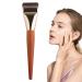 6.3in Makeup Brush Straight Ergonomic Wooden Handle Makeup Brushes With Thin Wide And Dense Brush Hair Washable Reusable