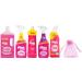 The Pink Stuff for Household cleaning bundle: Floor Cleaner Multipurpose spray Cream Cleaner Window & Glass spray Toilet Cleaner 5 pieces Set + for you: Organza Small Bag