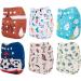 Alva Baby 6 Pack Pocket Washable Cloth Diapers & 12 Inserts - Adjustable Eco-Friendly Nappies for Sustainable Parenting - Buy Online on GoSupps.com