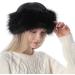 Dawfold Women's Faux Fur Cossack Hat - Fluffy & Warm Winter Ski Cap in Black - Buy Online on GoSupps.com