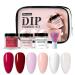 MKNZOME 6 Colors Dip Powder Nail Kit Nude Pink White Dipping Powder Starter Kit Nail Powder Nail Accessories Nail Art Set Nail Kit for Beginners Dip Manicure Kits Gift for Girls and Women #1