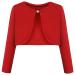 BONNY BILLY Girls Cardigan Long Sleeve Knitted Cotton Bolero Shrug Kids Clothing 10-11 Years Red
