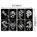 Kotbs 4 Sheets Animal Patterns Temporary Tattoo Stencils - 32pcs Henna Glitter Airbrush Kit for Face and Body Paint Art - Buy Online on GoSupps.com