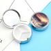 Round Pill Box - Winter Snow Sunset Landscape Print | 3 Compartment Decorative Metal Organizer | Portable Pocket Pill Case - Buy Online on GoSupps.com