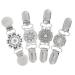 Combined 4 pieces of knitted jacket brooch clip Vintage dress cardigan lock clothing clips to adapt shirt clips jacket clip retro pullover clips women clothing scarf clip alloy