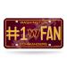 Rico Industries NFL Washington Commanders #1 Fan #1 Fan Metal Auto Tag 8.5" x 11" - Great for Truck/Car/SUV