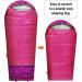RED CAMP Kids Mummy Sleeping Bag for Camping - 3 Season Cold Weather Bag, Blue/Rose Red Pink, 2.4lbs Filling - Buy Online on GoSupps.com