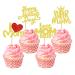 Keaziu 24 Pack Happy Mothers Day Cupcake Toppers Butterfly Best Mom Cupcake Picks Mom's Theme Happy Mother's Day Women Birthday Party Cake Decorations Supplies heart
