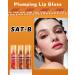 Plumping Lip Gloss - 3 Colors Hydrating Lip Glow Oil Set Pink Clear Lip Tint Stain Glitter Long Lasting Tinted Lip Oil Sparkly Moisturizing Lip Plumper Gloss Make Lip Fuller for Women Makeup -Set B - Buy Online on GoSupps.com