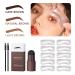 Buy Waterproof Eyebrow Stamp Stencil Kit | 10 Reusable Stencils & Brushes | Perfect Eyebrow Definer for Women - Buy Online on GoSupps.com