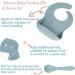 Baby Feeding Sets Silicone 6Pcs Baby Plates with Suction BPA Free Self Feeding Set Bowl&Divided Plate&Adjustable Bib&Soft Spoon&Fork for Babies and Toddlers - Easy Wipe Clean (Blue) - Buy Online on GoSupps.com