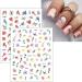 JMEOWIO 9 Sheets Flower Leaves Nail Art Stickers Decals Self-Adhesive Spring Summer Floral Nail Supplies Nail Art Design Decoration Accessories - Buy Online on GoSupps.com
