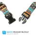 Heele Bohemian Cyan Dog Collar for Small & Medium Dogs - Adjustable Comfortable & Durable | Perfect for Puppies (34-53cm) - Buy Online on GoSupps.com
