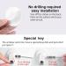 Sunallwell Window Safety Locks - Pack of 4 Childproof Window Restrictors with Key for UPVC, Fridge, Cupboard - No Drilling Required - Buy Online on GoSupps.com