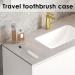 Travel Toothbrush Holder - Portable Case with Ventilation | Ideal for International Shipping - Beige Toothbrush Storage - Buy Online on GoSupps.com