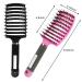 2-Piece Wild Boar Bristle Hair Brush Set - Black & Pink Frizz Control Oil Distribution No Snagging Brush - Buy Online on GoSupps.com