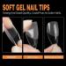 Venares 120-Piece Short Almond Soft Gel Nail Tips Set - Pre-Polished Artificial Nails with Glue & Buffers for Perfect Gel Nails - Buy Online on GoSupps.com