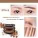 Two-tone Waterproof Eyebrow Powder with Brow Brush - Dark Brown/Light Brown - Buy Online on GoSupps.com