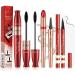 5x Longer Voluminous Eyelashes  2 in 1 Vibely Mascara & Dark coffee Eyebrow Pencil & Black Eyeliner  Waterproof No Clumping (3 Set)