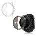 kwmobile 2-Pack Fitness Tracker Frame Compatible with Suunto 9/9 Baro/Spartan Sport Wrist HR - Case Sport Tracker TPU Silicone Cover - Transparent/Black/Transparent transparent / black / transparent