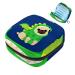 Menstruation pad bag with zipper women's napkin bag tampons collection bags for women and girls (navy blue dinosaur pug)