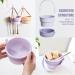 3 in 1 Makeup Brush Cleaning makeup brush cleaner brush cleaner makeup silicone makeup brush holder Mat Brush Cleaner Mat Foldable Makeup Brush Cleaning Bowl With Lanyard (Purple) - Buy Online on GoSupps.com