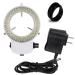 Vision Scientific VMLIFR-09W White Adjustable 144 LED Ring Light Illuminator for Stereo Microscope