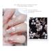 SILPECWEE Nail Charms 3D Flowers Kit with Tweezers - Gold, Silver, Rose Gold Nail Beads - Nail Jewelry Decoration Set - Buy Online on GoSupps.com