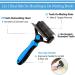 Pet Hair Remover Brush Bundle - Deshedding Brush, Undercoat Rake, Slicker Brush, Stainless Steel Comb - Dog and Cat Grooming Tool Set for Long, Medium, Short Hair - Blue - Buy Online on GoSupps.com