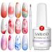 Saviland Blooming Gel - 15ml Clear Blooming Nail Gel Nail Polish Blossom Gel Soak Off U V LED with Nail Art Brush Manicure Kit for Spreading Marbles Effect Nail Salon Home DIY A1-15ml Clear Bloomings Gels Nail Polish